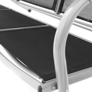 Sūpynės sodo trivietės 202x170x120 cm juodos, max 320 kg 4Living 248606