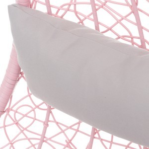 Krėslas pakabinamas su stovu max 130 kg rožinė/pilka sp. 4Living 605751