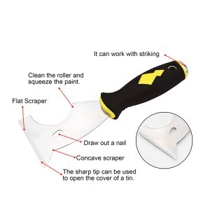 Gremžtukas dažams multifunkcinis 75 mm 6IN1 1130803 Crownman (12)