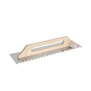 Trintuvė tinkavimui nerūdijančio plieno med.rank.dant. 480x130 mm 10x10 mm 3052