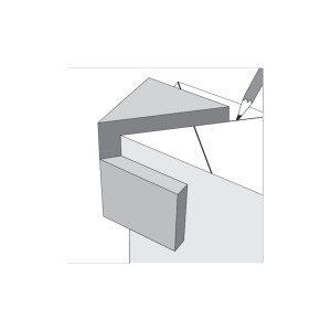 Liniuotė žymėjimo įvairių formų elementams Al 60x45x45 mm YT-44087 YATO
