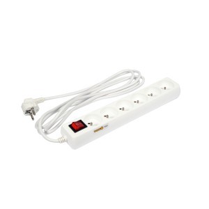 Ilgintuvas elektros 3 m 6 lizdų su jungtuku su įžeminimu 72531 Vorel