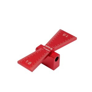 Dvigubas šablonas pilnaviduris 1:5 ir  1:8 dydžių sujungimams daryti YT-44081