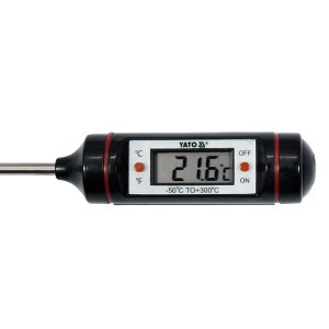 Termometras skaitmeninis su nerūd. pl. jutikliu (-50°C +300°C) YT-72971 YATO
