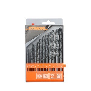 Grąžtai metalui HSS 13 vnt. 2-8 mm 22180 STHOR