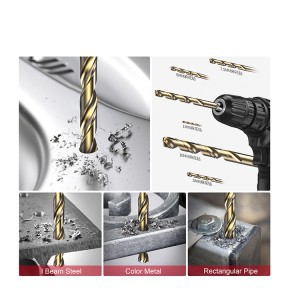 Grąžtai metalui HSS titaniniai 13 vnt. 1.5-6.5 mm 0803413 Crownman (10)