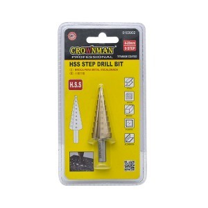 Grąžtas skylės platinimui pakopinis   4-20 mm 9 pakopų 0803902 Crownman