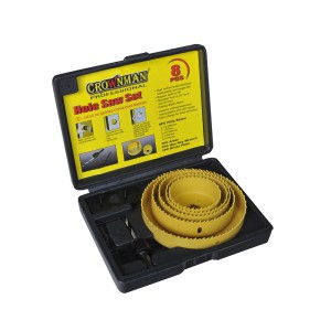 Grąžtai medžiui karūniniai 8 vnt. 64-76-88-102-127 mm  0814008 Crownman