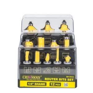 Frezos medžiui 12 vnt. 6 mm 0171012 0817012 Crownman (1)