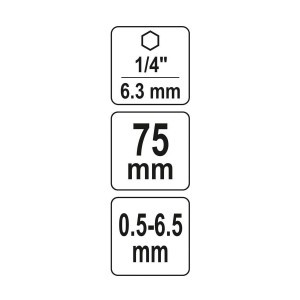 Griebtuvas grąžtui 0.5-6.5 mm 1/4" YT-04645 YATO