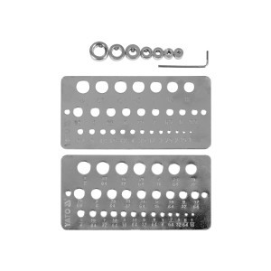 Šablonas skersmens matavimams, gręžimo gylio ribotuvas 10 vnt. YT-44095 YATO