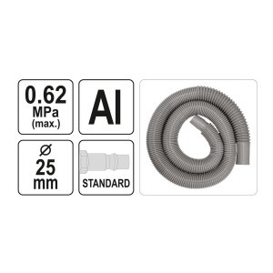 Dulkių siurblys pneumatinis su antgaliais 1/4" 0.62 MPa YT-09990 YATO