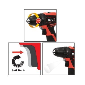 Suktuvas gręžtuvas akumuliatorinis 30 Nm 12V 1X2,0AH YT-82901 YATO