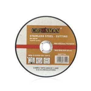 Diskas nerūdijančio plieno pjovimo 180x1,6x22,2 mm 0867724 Crownman (25)