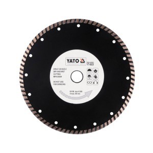 Diskas deimantinis turbo gelžbetonio, akmens pjovimui 230 mm  YT-6025 YATO