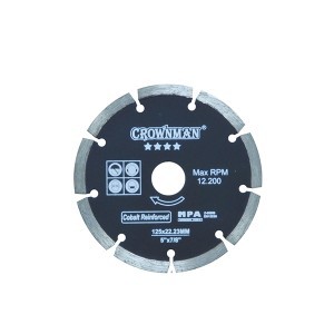 Diskas deimantinis segmentinis 4 žvaigžd. 125 mm 0854125 Crownman (50) canc