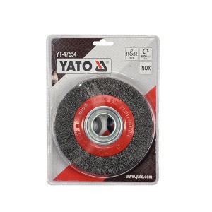 Šepetys šlifavimo diskinis nerūdijančio plieno INOX 150 mm YT-47554 YATO