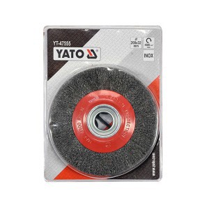 Šepetys šlifavimo diskinis nerūdijančio plieno INOX 200 mm YT-47555 YATO