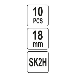 Ašmenys peiliukui nulaužiami 18 mm SK2H 10 vnt. YT-75261 YATO