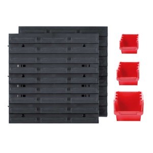 Dėžutės smulkioms detalėms 24 vnt su tvirtinimo sistema ant sienos Kistenberg