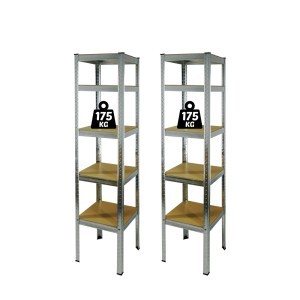 Lentynos sandėliavimui 2 vnt. 180x40x40 cm 5 lentynos po 175 kg GWI9405