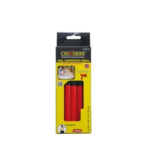 Pieštukai staliaus ovalūs 175 mm 12 vnt. HB dvipusiai 1050107 Crownman (12)