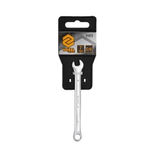 Raktas plokščias-kilpinis  7 mm CR-V SATIN 51672 Indija knt