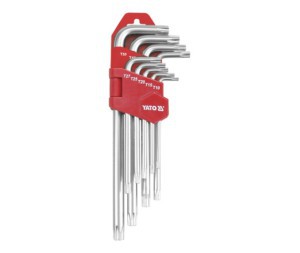 Raktai TORX 9 vnt. T10-T50 ilgi Cr-V YT-0512 YATO