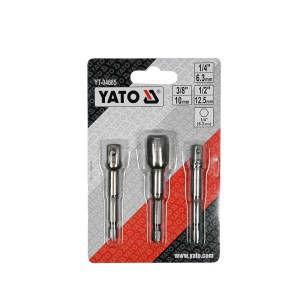 Adapteriai galvutėms HEX 1/4", 3/8", 1/2" YT-04685 YATO