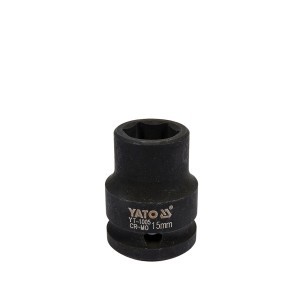 Galvutė šešiakampė smūginė 1/2" 15 mm YT-1005 YATO