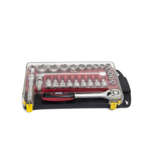 Galvučių ir antgalių rinkinys 27 vnt. 10-32 mm 340274 PROFI