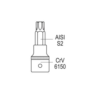 Antgalių rinkinys 6.3 mm (1/4") TS10-TS40 7 vnt. YT-0461 YATO