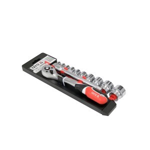 Galvučių rinkinys 12 vnt. 3/8" su rankena CrV YT-38683 YATO