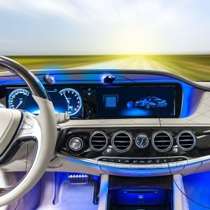 Automobilio panelės led apšvietimas mėlyna sp. 12V 4vnt. 2 m 871125226537