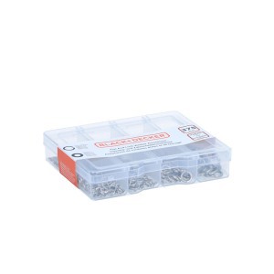 Poveržlių rinkinys 375 vnt. Black+Decker 871125223926