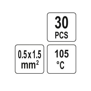 Termo gilzių/movų rinkinys su alavu 2.7 mm 30 vnt. YT-81441 YATO