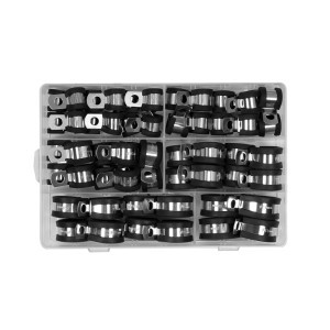 Sąvaržų rinkinys nerūdijančio pl./gumos 6-19 mm 52 vnt. SS 304 YT-067834 YATO
