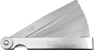 Plokštelės kalibravimo 17 dalių 0.02-1 mm 100 mm YT-7220 YATO