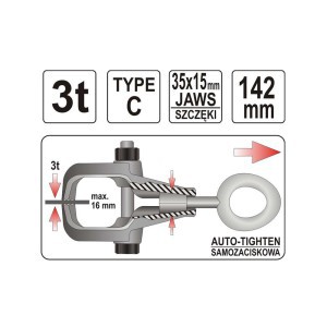 Spaustuvas automobilių kėbulų suvedimui 3 t YT-2543 YATO