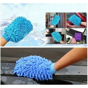 Šluostė automobilio plovimui užmaunama ant rankos 22x15 cm mėlyna 01740_N