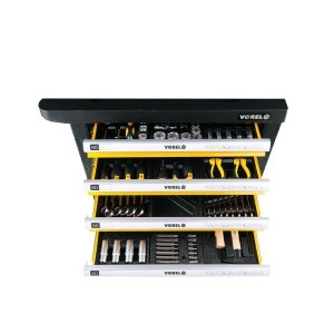 Spintelė autoservisui su įrankiais 177 vnt. 770x458x901 mm 58540 Vorel