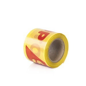 Juosta įspėjamoji raudona STOP 100 mm x 100 m