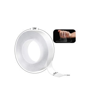 Juosta dvipusio lipnumo skaidri nano PU 1 m x 30 mm x 2 mm 24050