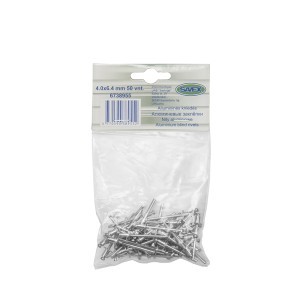 Kniedės aliumininės 4,0x6,4 mm 50 vnt. Savex