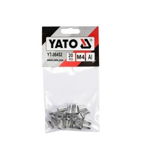 Kniedės aliumininės srieginės M4 20 vnt. YT-36452 YATO