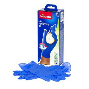 Pirštinės vienkartinės nitrilinės be pudros 40 vnt. S/M dydis Vileda
