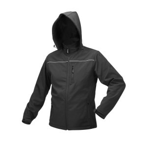 Striukė SOFTSHELL juoda su kapišonu XXL dydis YT-79554 YATO