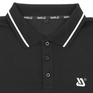 Marškinėliai POLO juoda sp. L dydis YT-78602 YATO