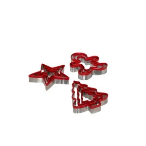 Formelės sausainiams 3 vnt (mix) silikonas/nerūdijantis plienas 5Five 204665 KLD