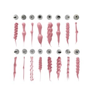 Konditerinio švirkšto antgaliai 16 vnt. Lily Cook KP5426